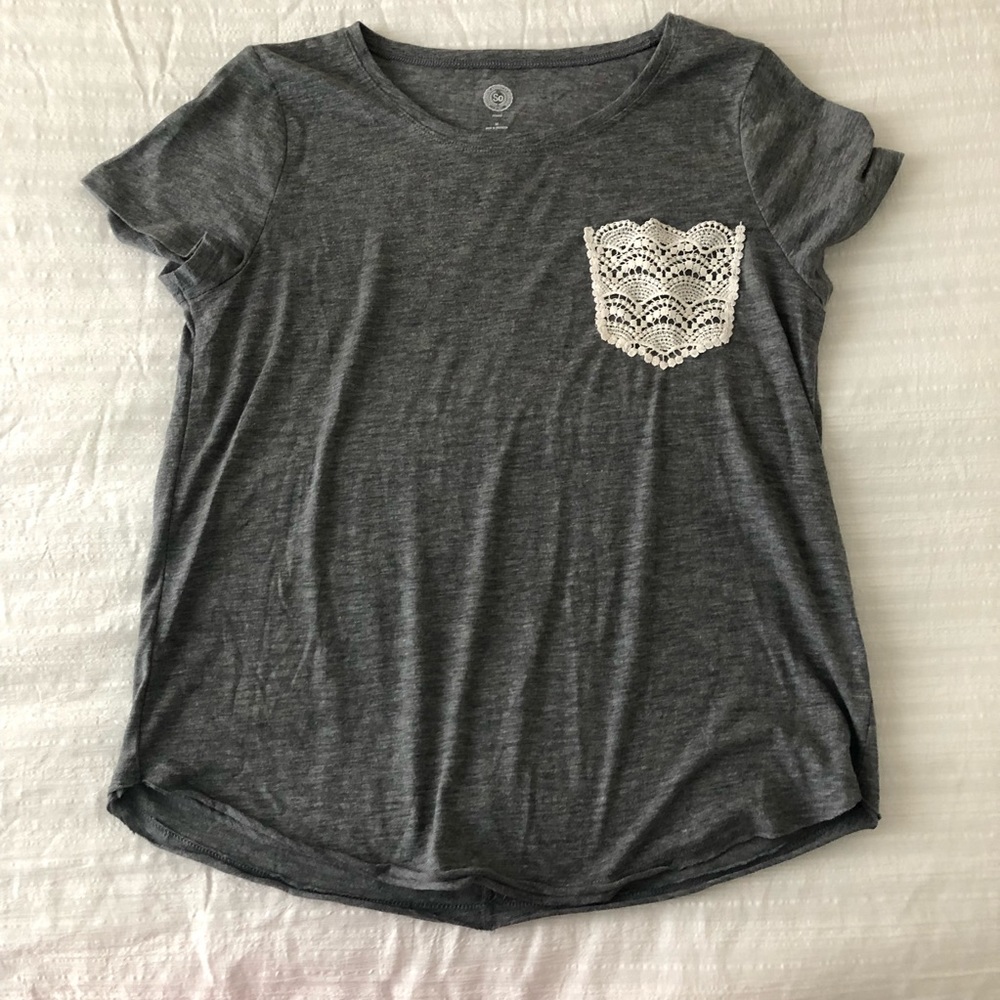 Grey Shirt w/ Fake Pocket